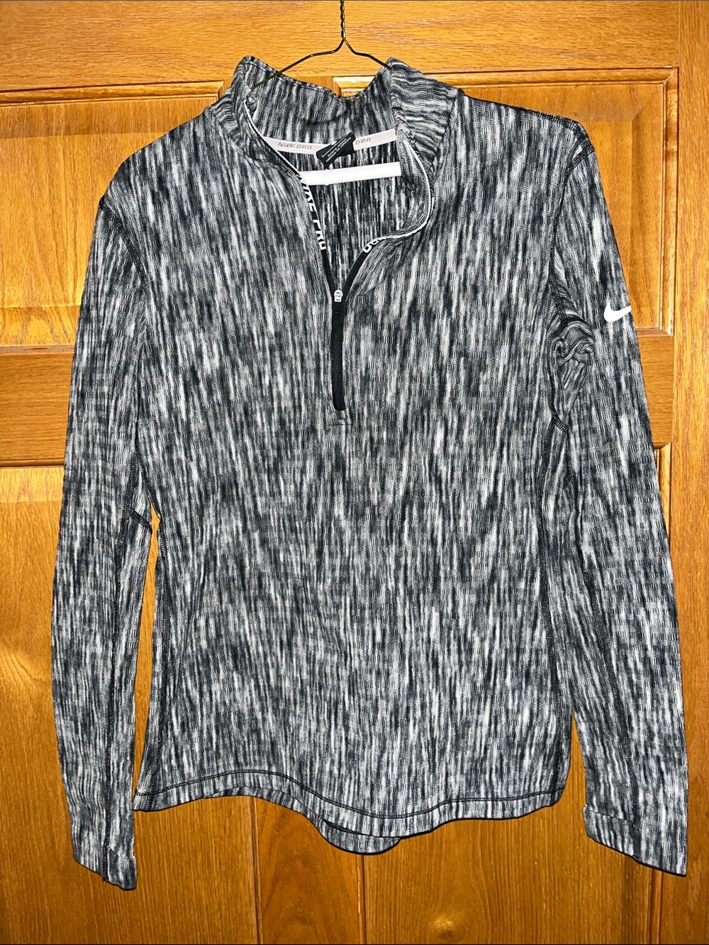 Nike Gray Black Heather Quarter-Zip Training Pullover